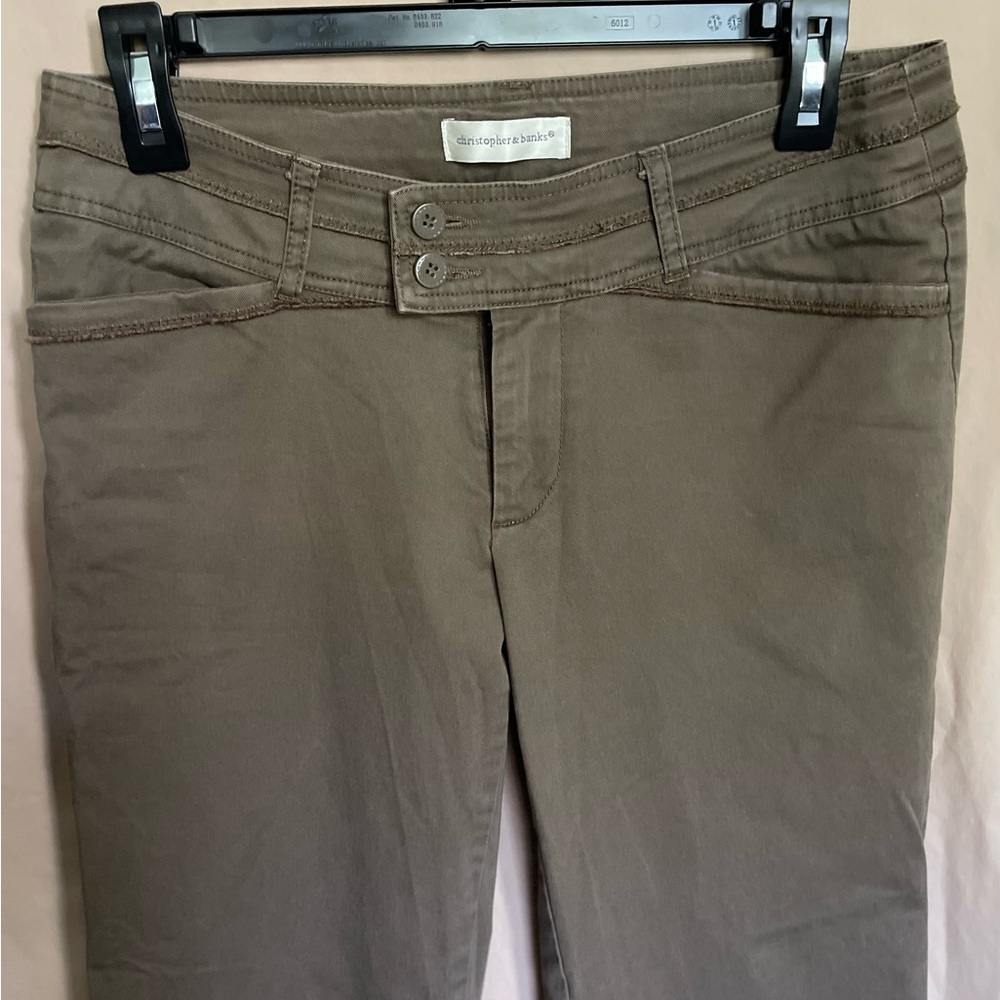 Christopher & Banks Brown Chino Pants Sz 4 31 Inseam 32 Waist Straight Leg
